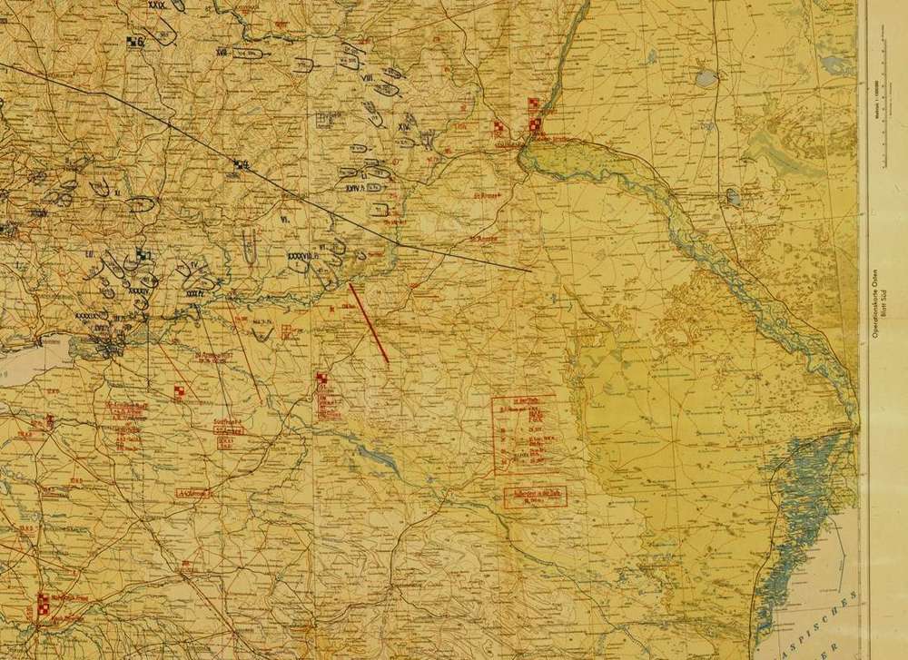 OKH Lage Ost situation map, 25 July 1942