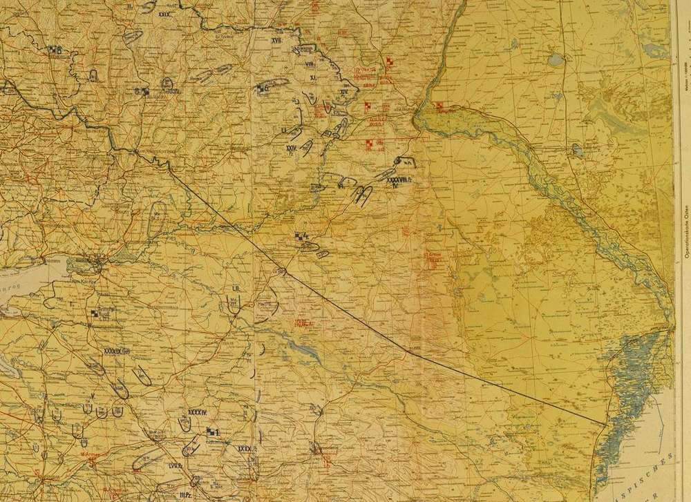 OKH Lage Ost situation map, 7 August 1942