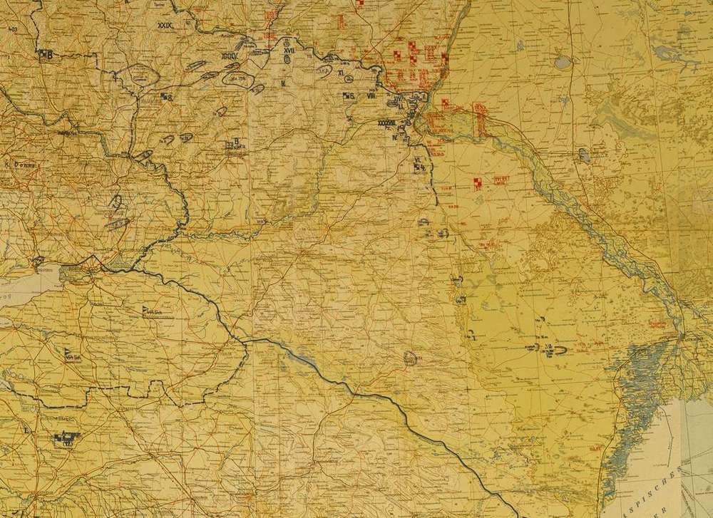 OKH Lage Ost situation map, 9 September 1942