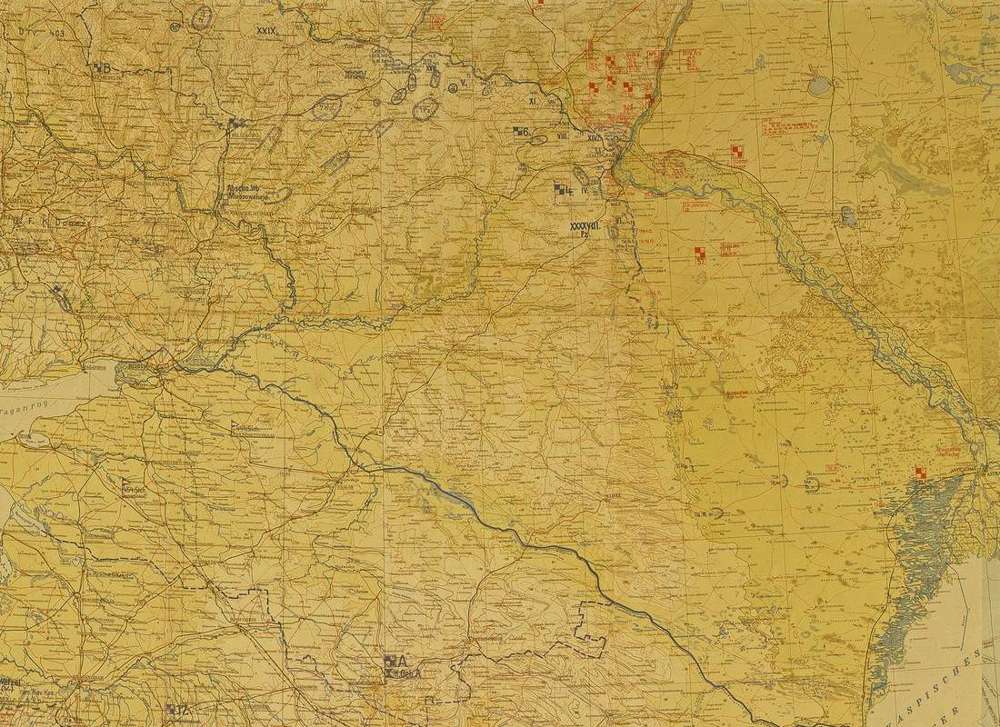 OKH Lage Ost situation map, 1 October 1942