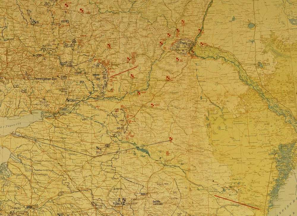 OKH Lage Ost situation map, 10 January 1943