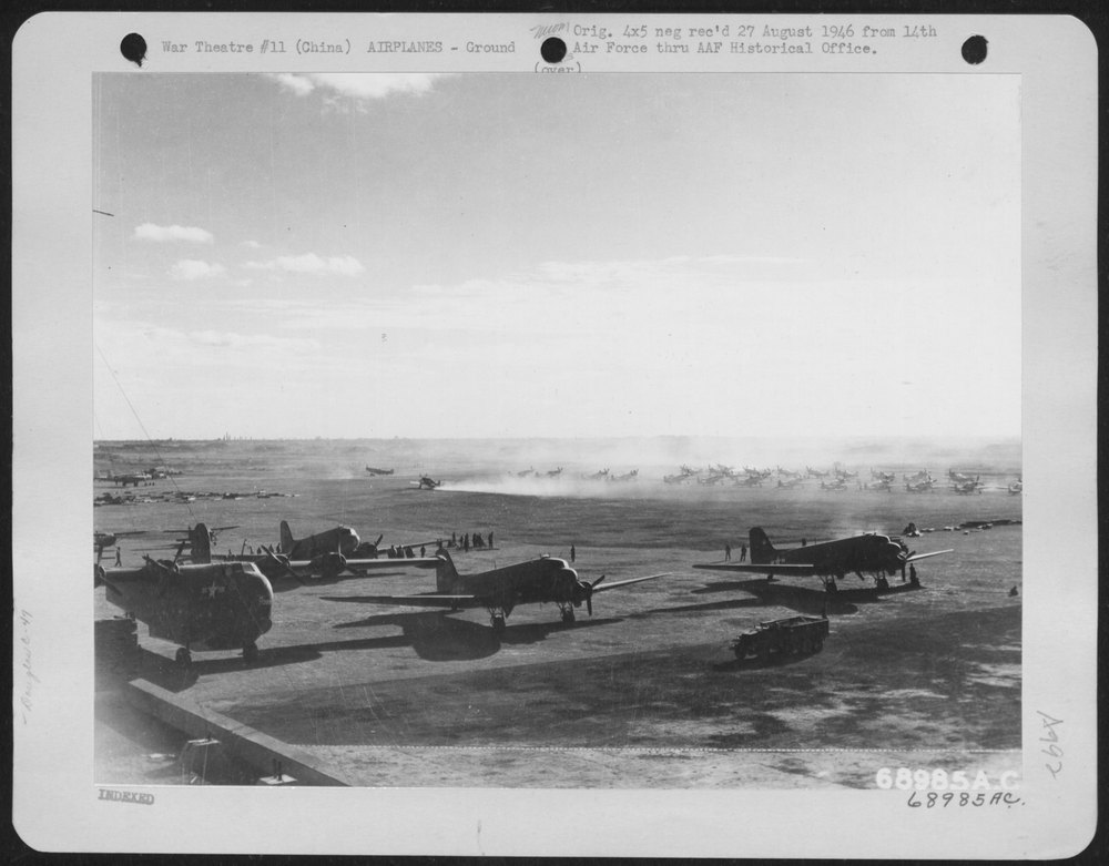 14th Air Force planes at Lunghwa Airbase