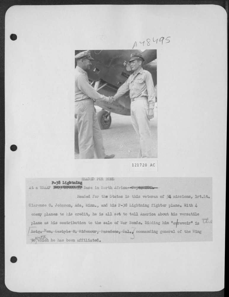 1Lt Johnson at North Africa base