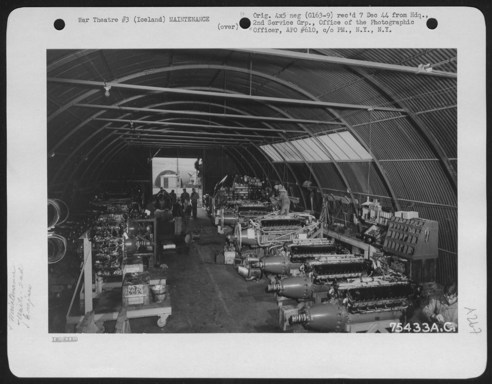 2nd Air Base Group Engine Shop in Iceland