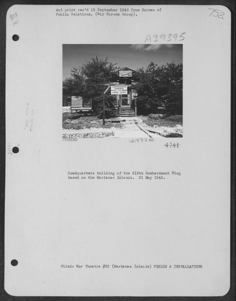 313th Bombardment Wing on Marianas Islands