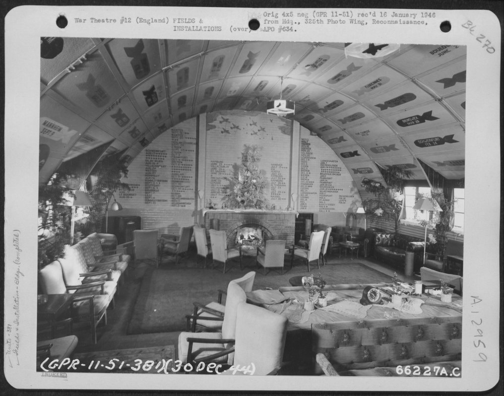 381st Bomb Group lounge at Ridgewell