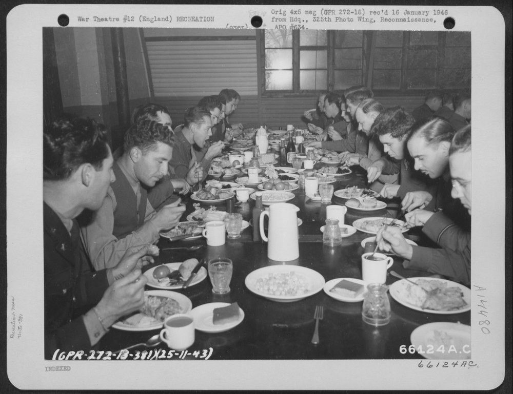 381st Bomb Group Thanksgiving dinner England