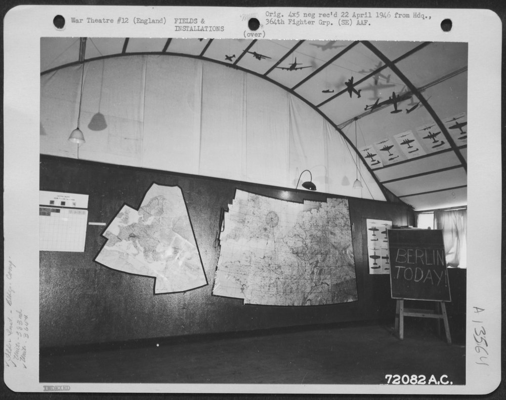 383rd Fighter Squadron operations room at Honnington