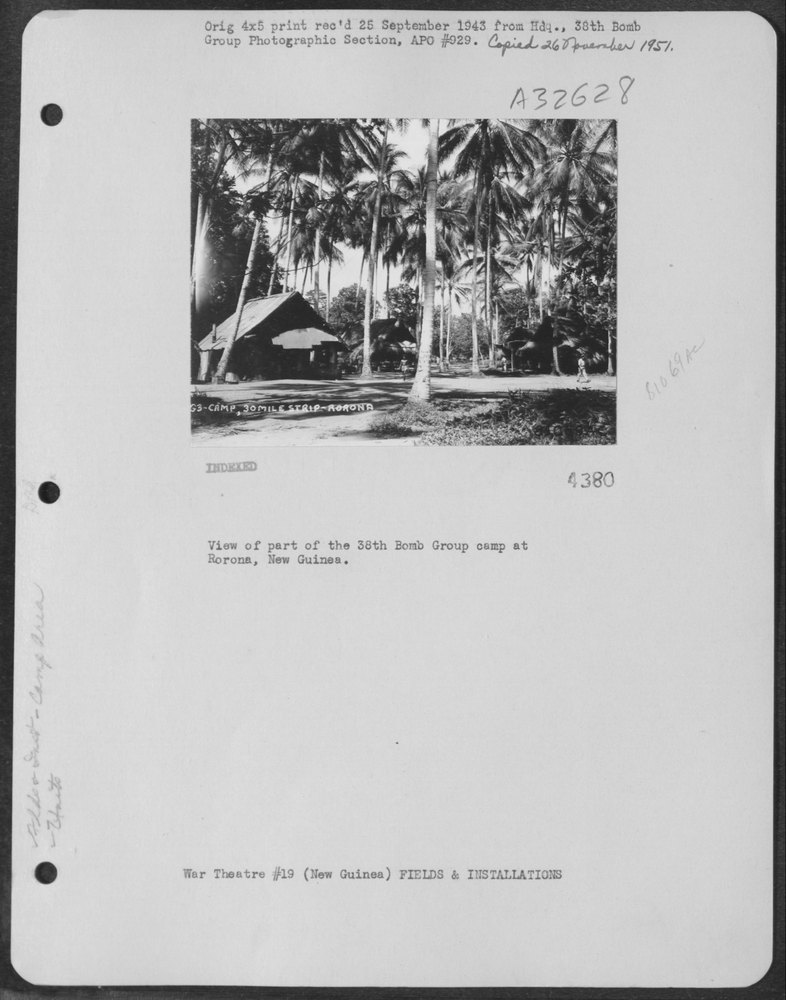 38th Bomb Group camp at Rorona