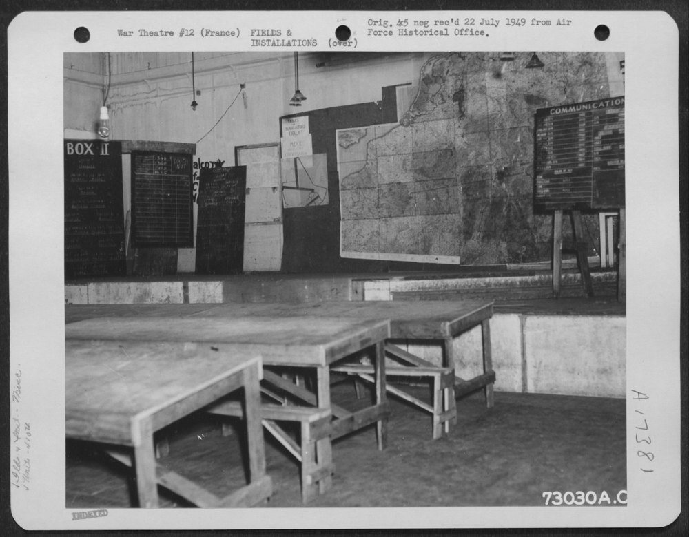 410th Bomb Group briefing room at A-68