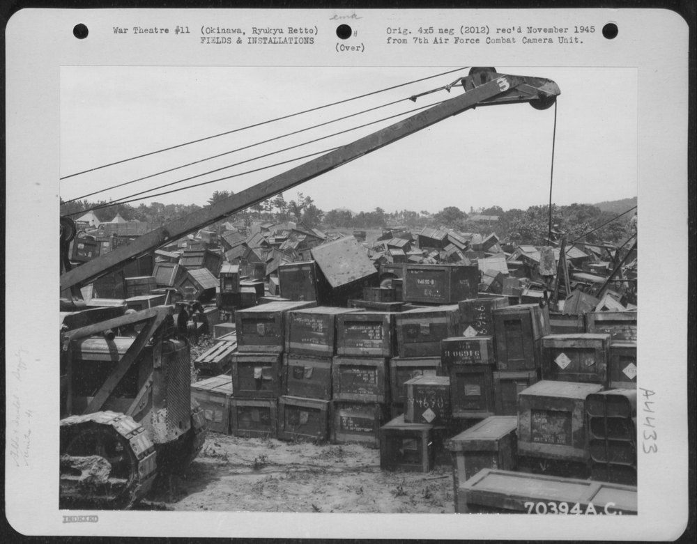 41st Bomb Group supplies on Okinawa