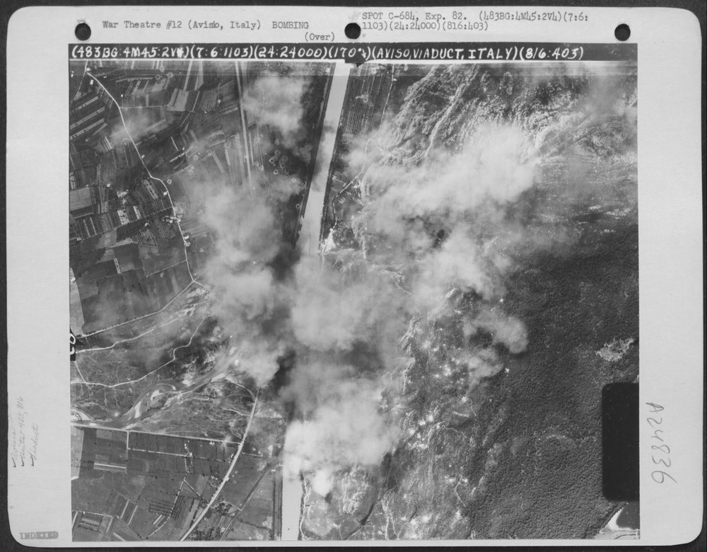483rd Bomb Group bombs Avisio Viaduct Italy