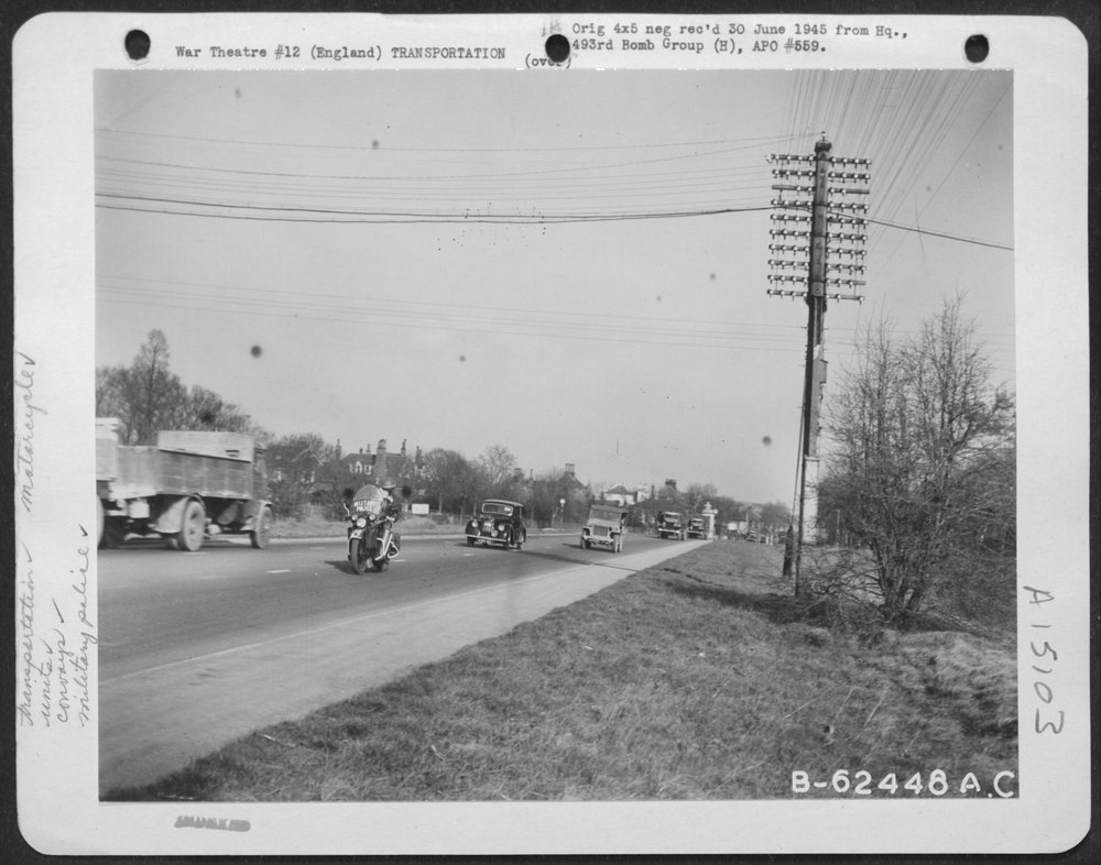 493rd Bomb Group Convoy In England