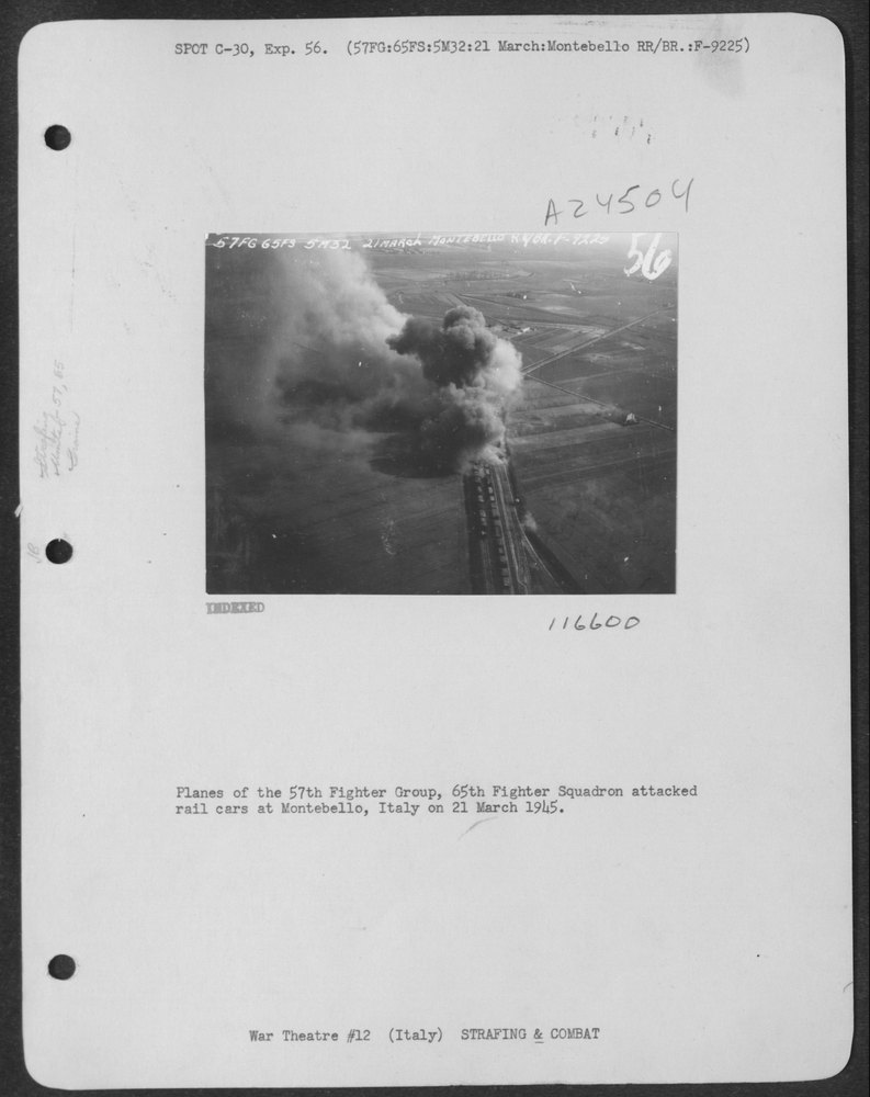 57th Fighter Group planes attack Montebello