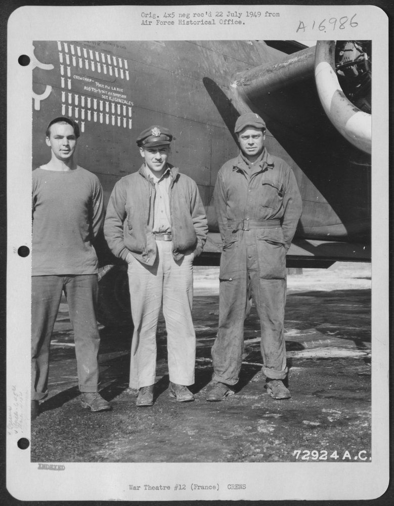 645th Bomb Squadron in France