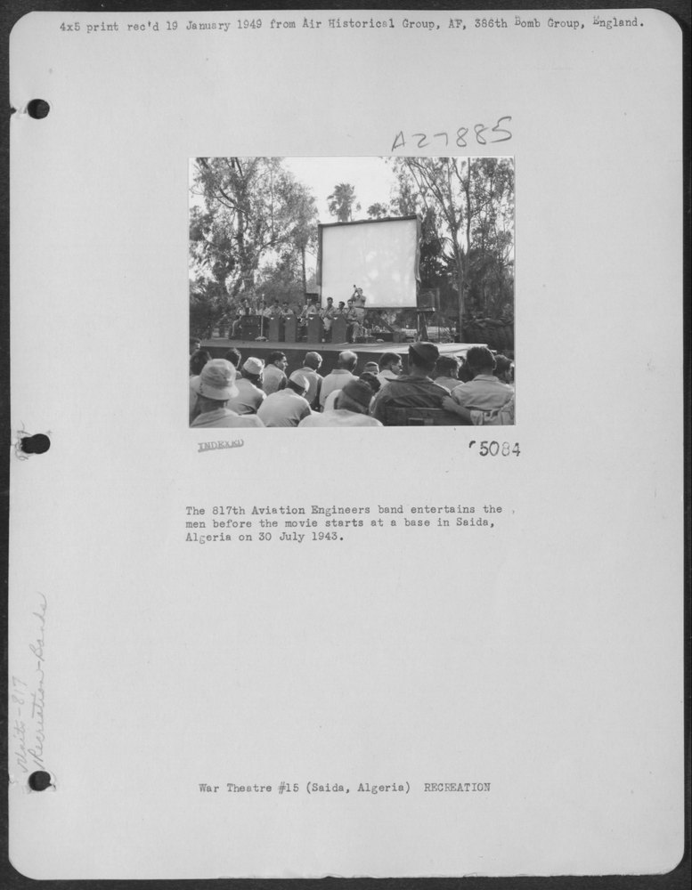 817th Aviation Engineers band in Algeria