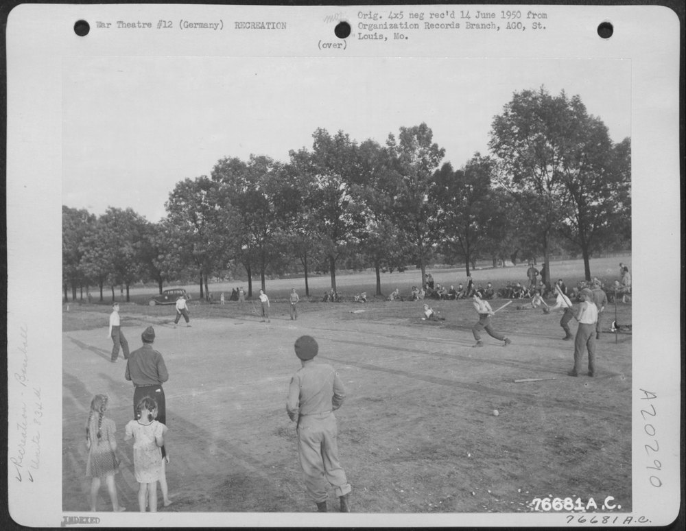 834th Engineer Aviation Battalion Baseball Team In Furth