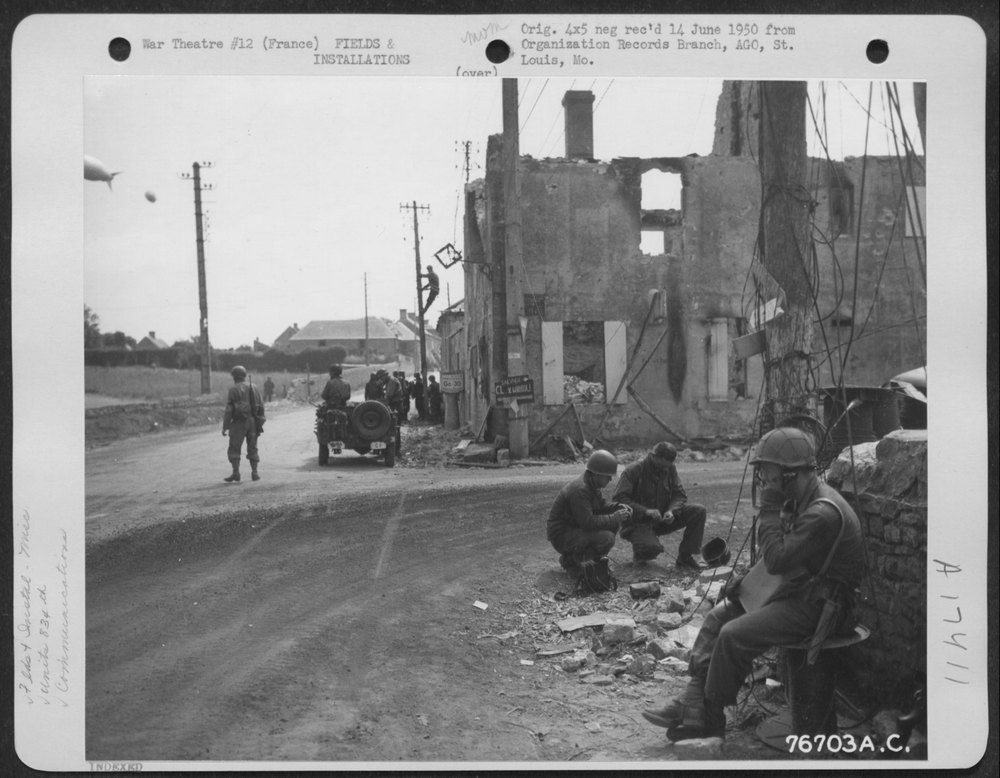 834th Engineer Aviation Battalion near Normandy Beach