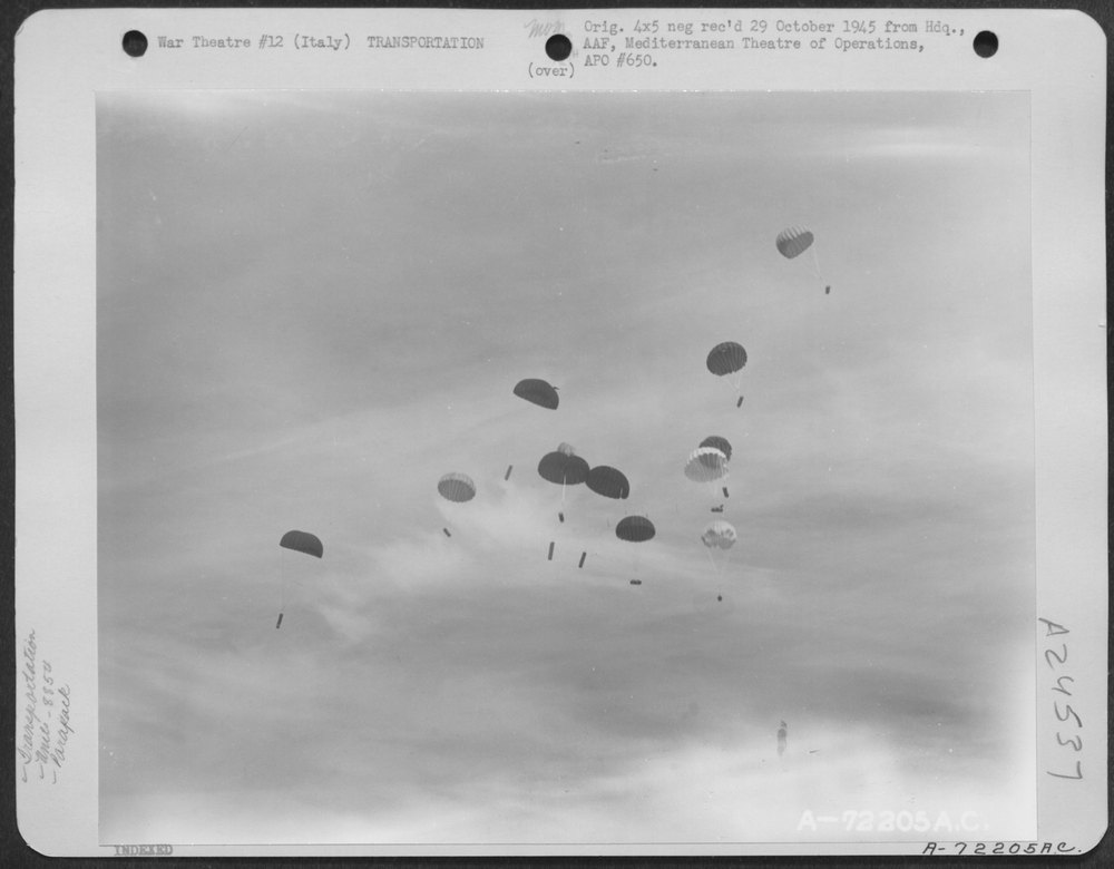 885th Bomb Squadron supplying partisans