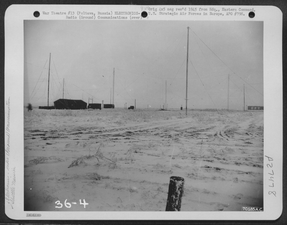Exterior View of the Radio Transmitter Station at Poltava Airbase