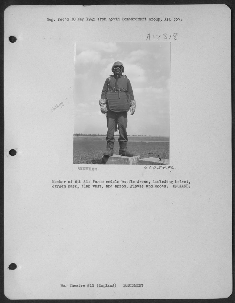 8th Air Force Member Models Battle Dress England