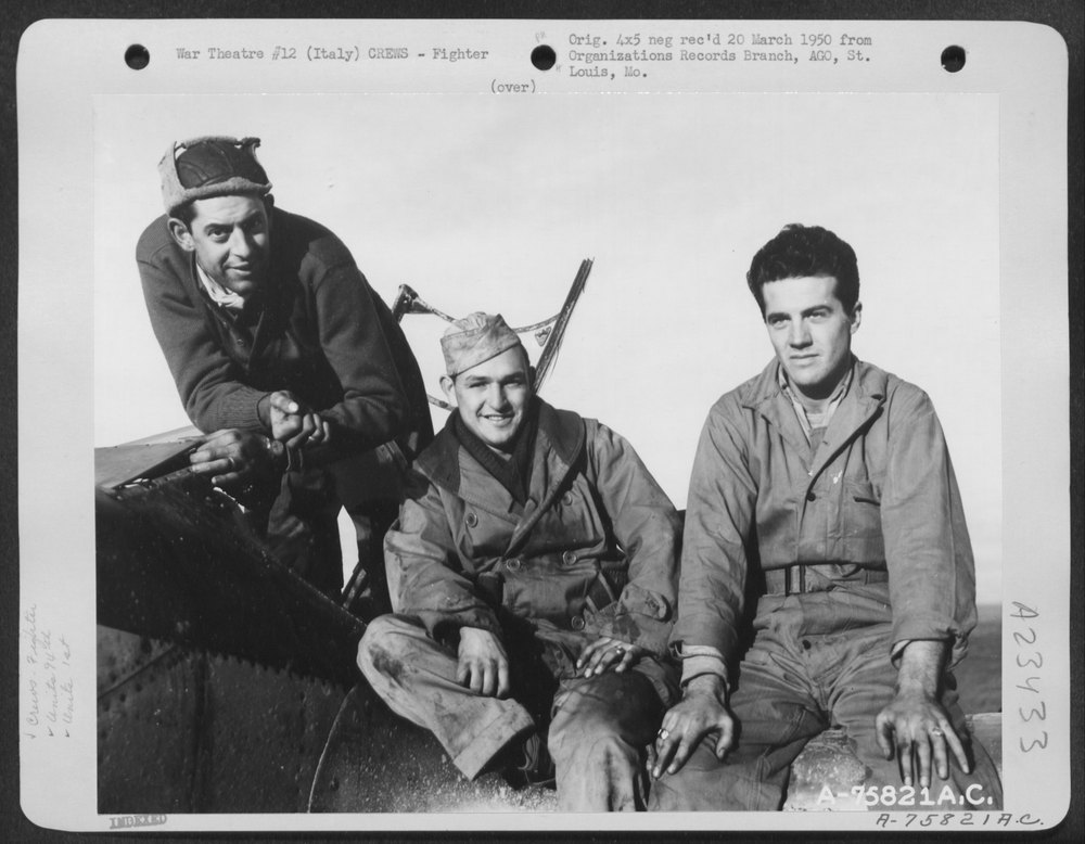 94th FS ground crew in Italy