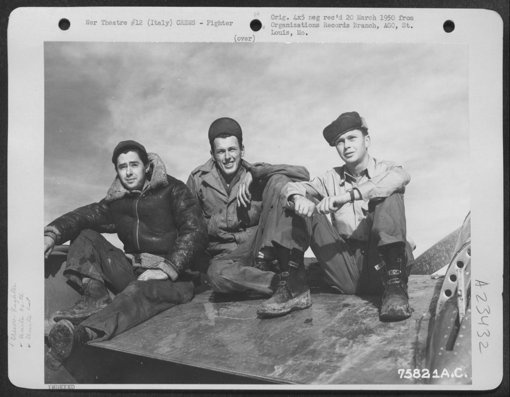 94th FS ground crew in Italy