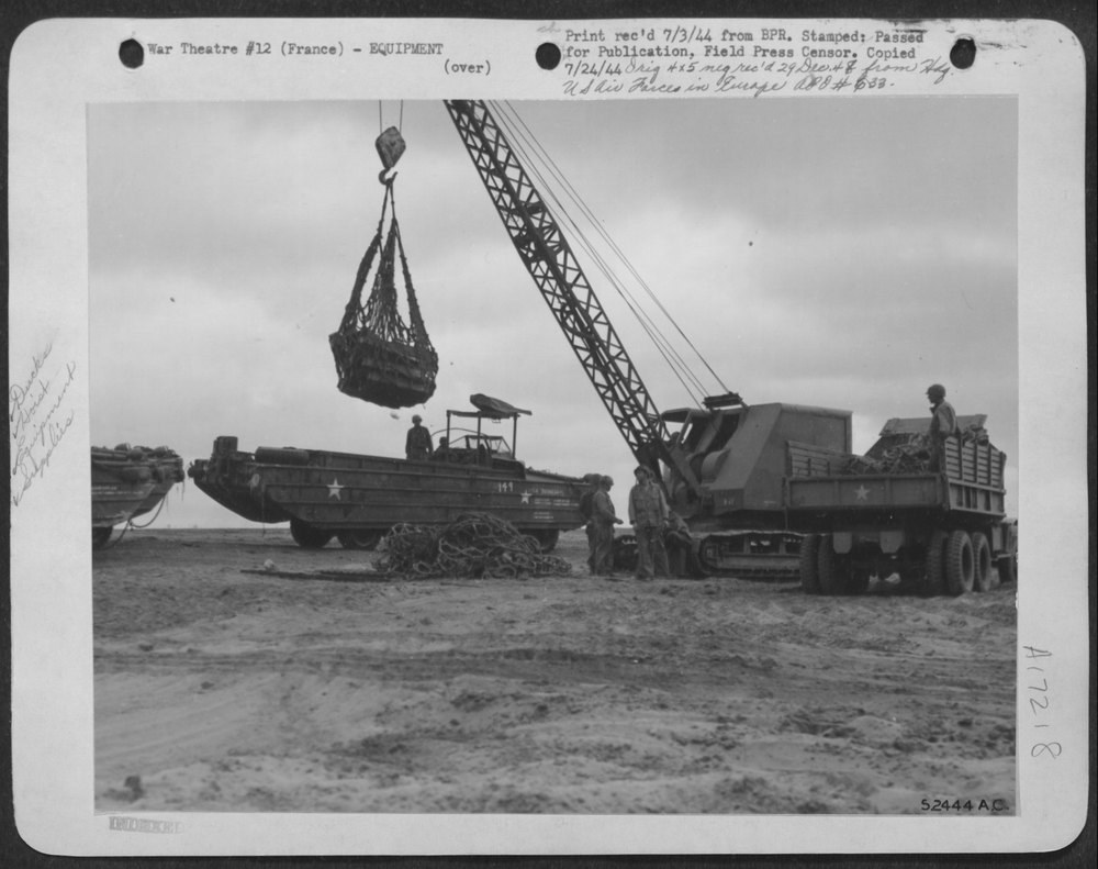 9th AF gasoline unloaded at landing strips