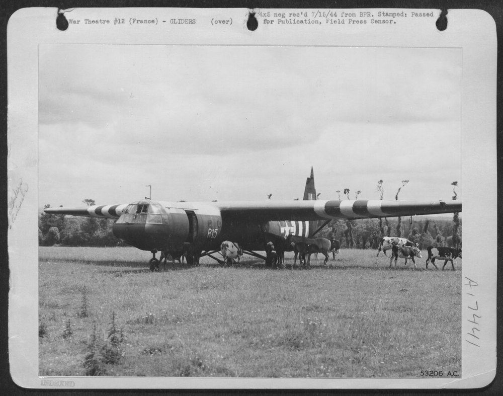 9th Air Force glider on Cherbourg peninsula