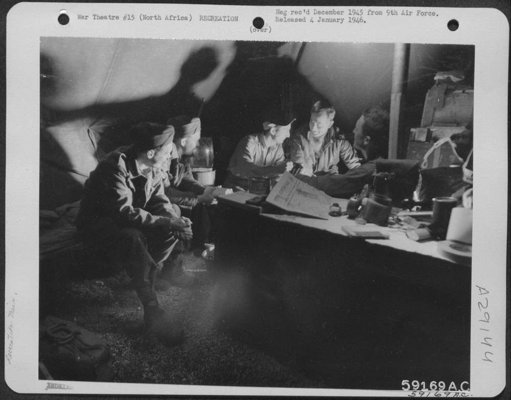 9th Air Force men in Africa
