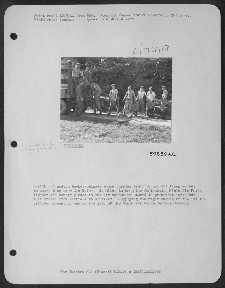 9th Air Force planes in France