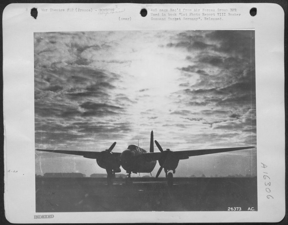 A-20 Bombers destroying Germany's transportation