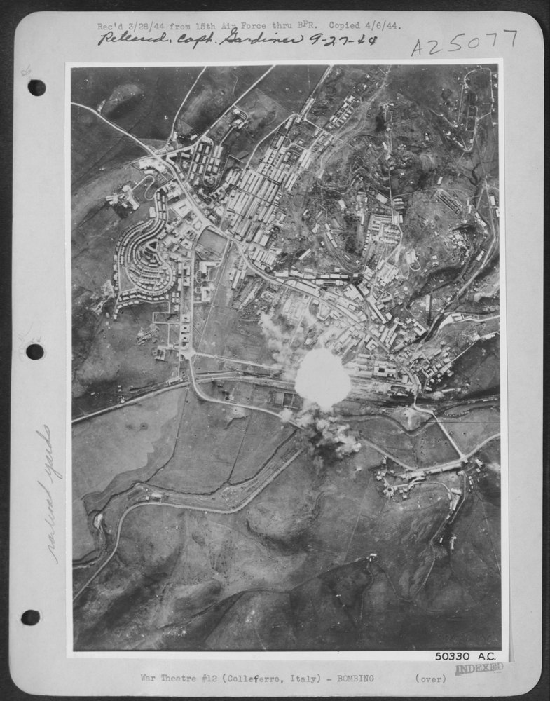 A-20 Bostons hit railroad yards at Colleferro
