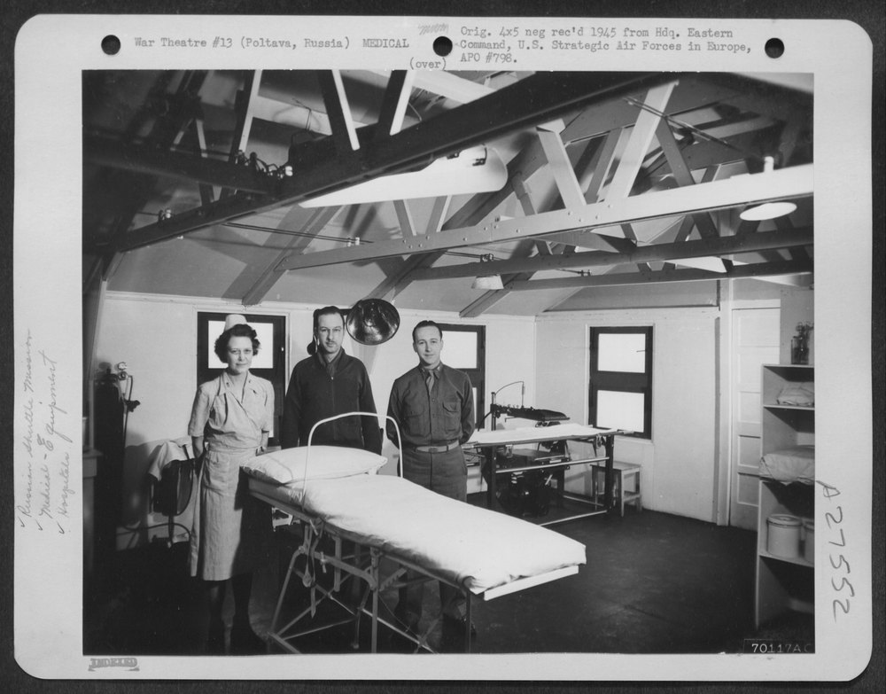 A doctor, a nurse, and a medical corpsmen with the winter detachment