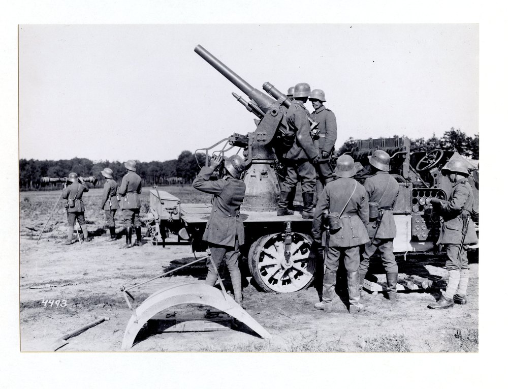 A mobile anti-aircraft gun, Flanders