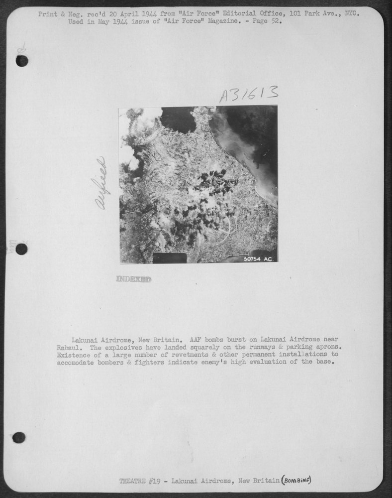 AAF bombs Lakunai Airdrome near Rabaul
