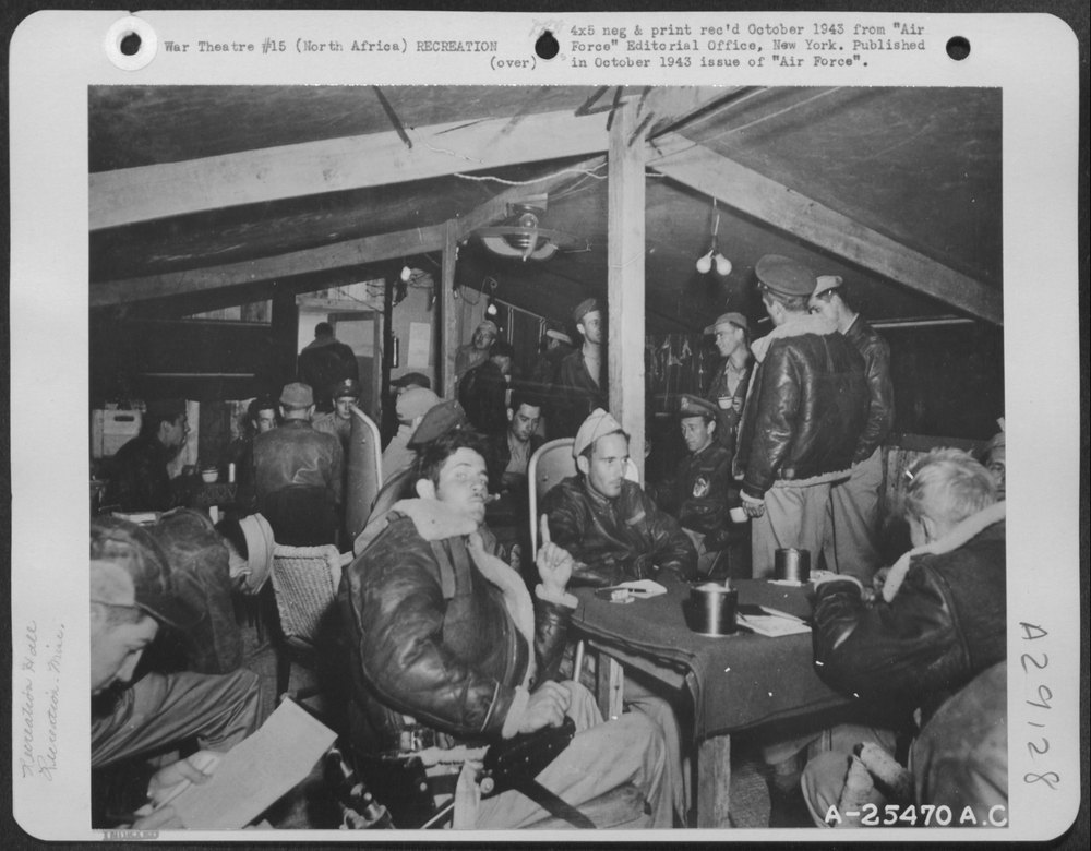 AAF Squadron recreation center in North Africa