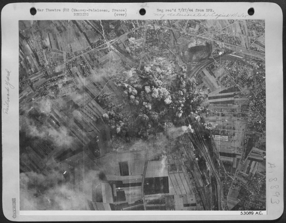 Aerial attacks near Paris and Orleans