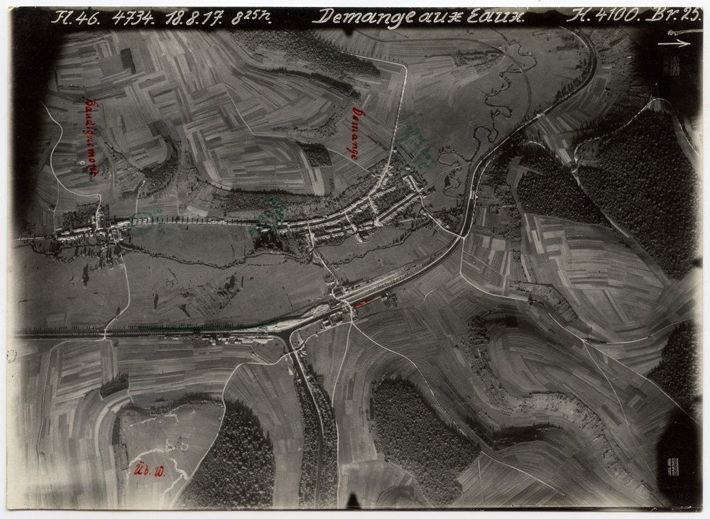 Aerial photograph of Demange aux Eaux
