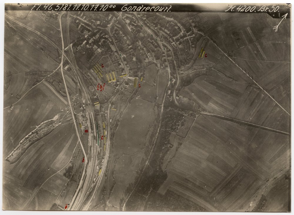 Aerial photograph of Gondrecourt railway station