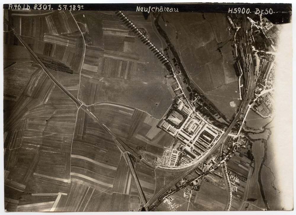 Aerial photograph of landscape near Neufchâteau