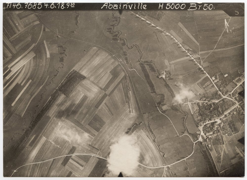 Aerial photograph of rural landscape