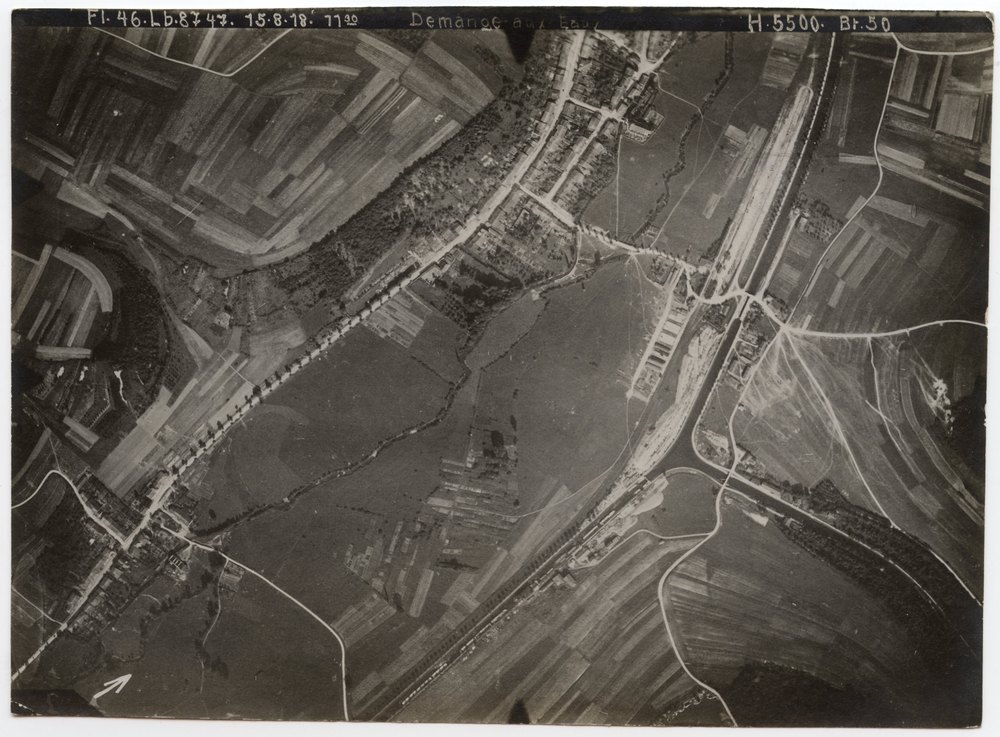 Aerial photograph of rural landscape