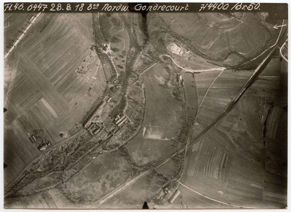 Aerial photograph of rural landscape near Gondrecourt