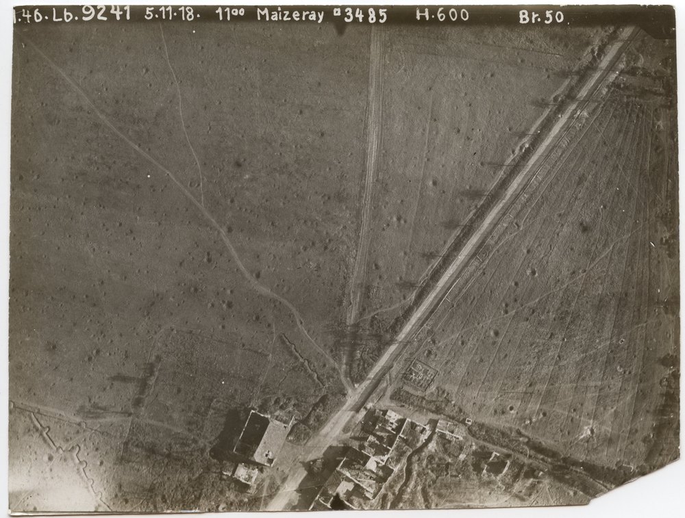 Aerial photograph of rural landscape near Maizeray