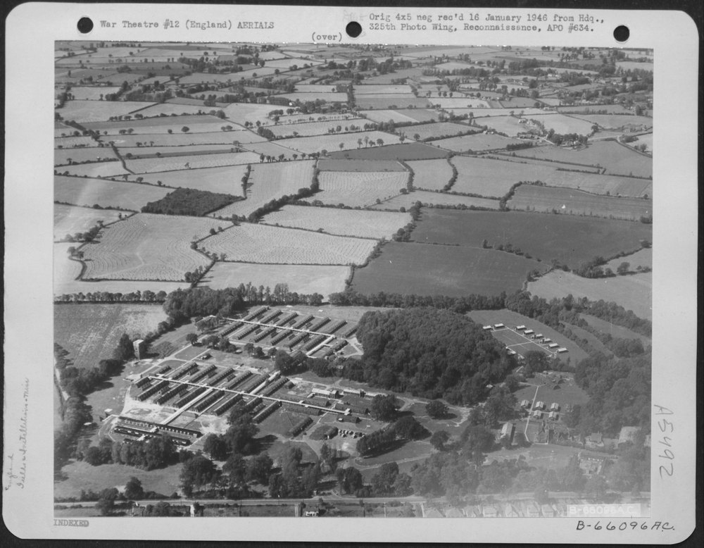 Aerial view of area near 8th Air Force Station 167