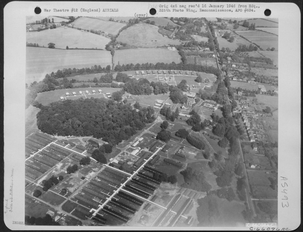 Aerial view of area near 8th Air Force Station 167