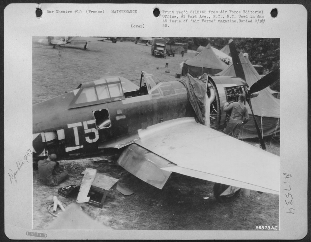 After 11 men went to work on a Republic P-47 it came back to life