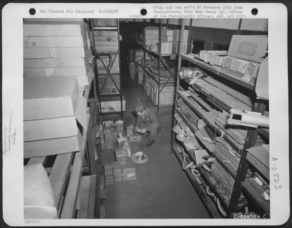 Aircraft supply warehouse in England