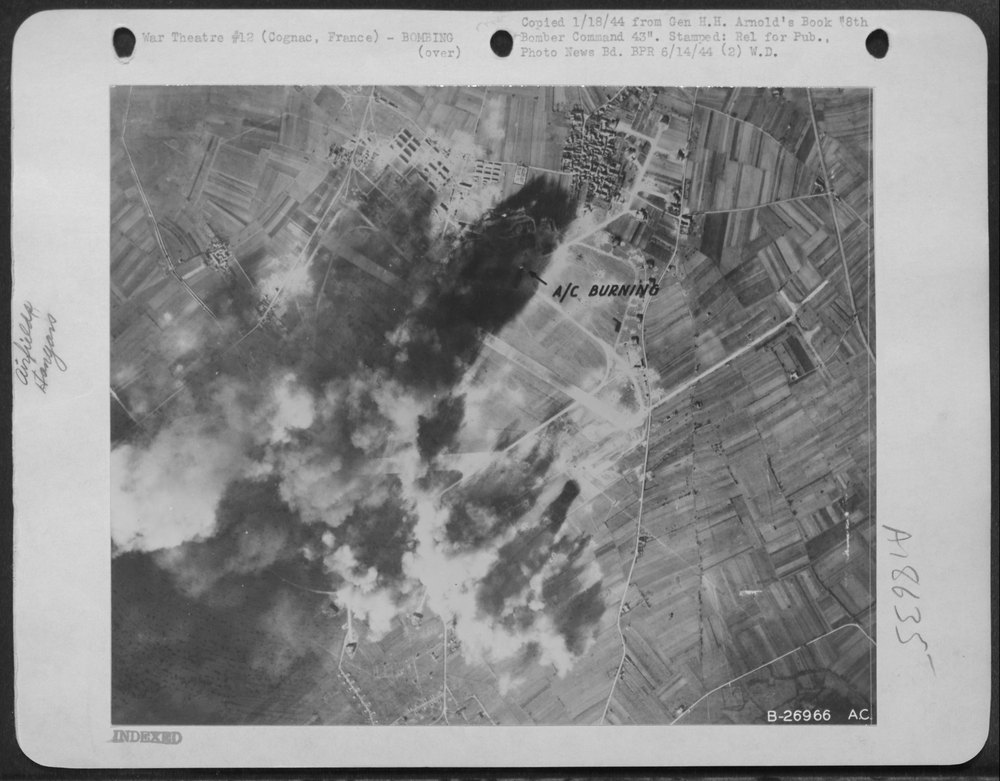 Airfield at Cognac damaged